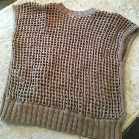 Splendid Taupe Knit Women's Sweater Size Medium - Picture 2 of 4